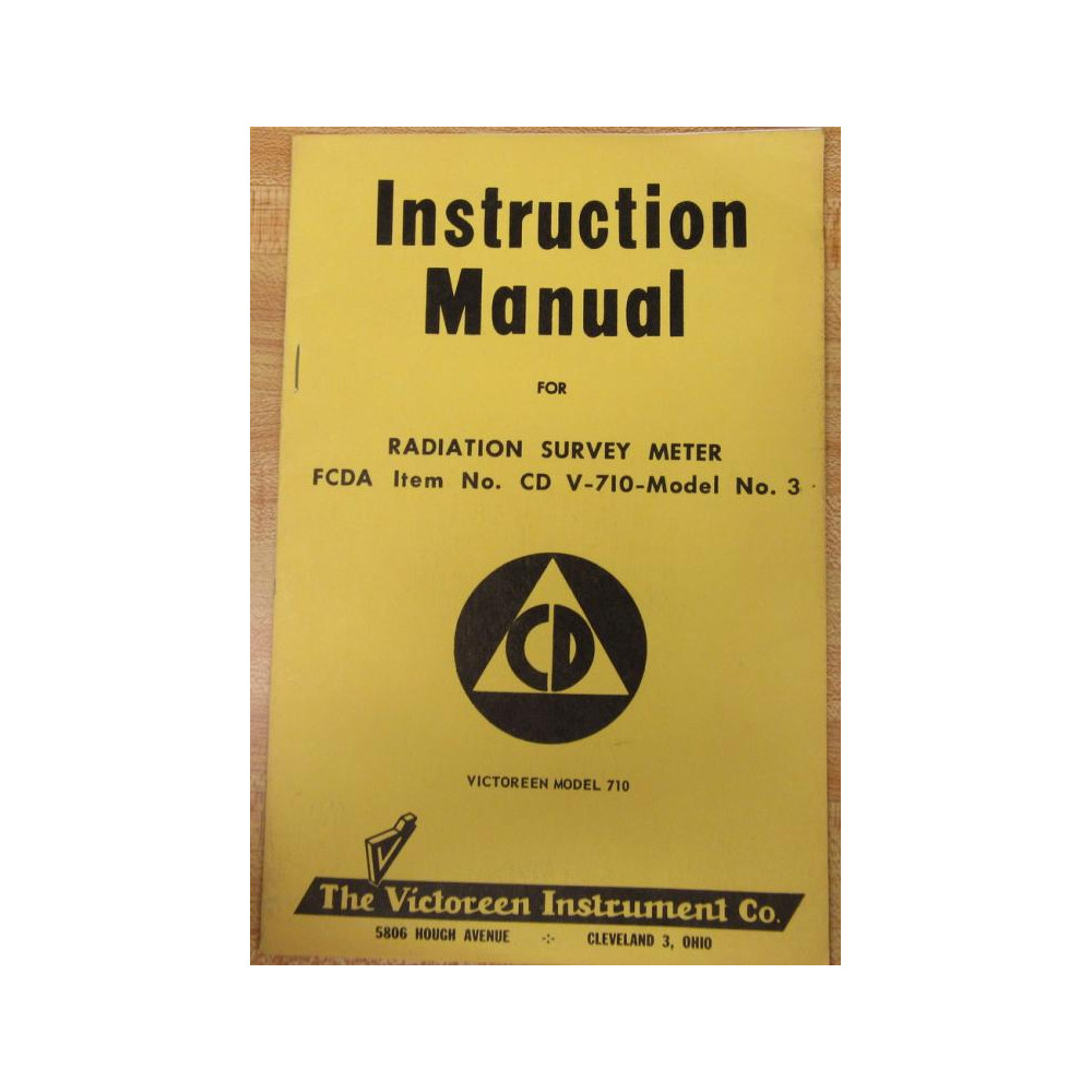 Victoreen CD V-710 Manual CDV710 - Used
