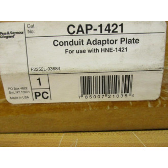 Pass & Seymour CAP-1421 Conduit Adaptor  Plate CAP1421