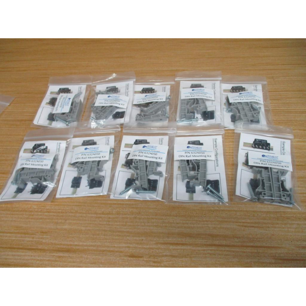 E-Max 632A050 DIN Rail Mounting Kit (Pack of 10)