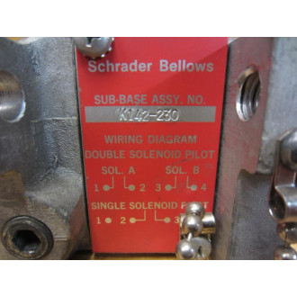 Schrader Bellows K142-230 Valvair II Sub-Base Manifold K142230 - New No Box