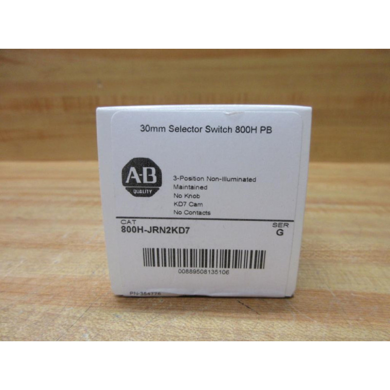 Allen Bradley 800H-JRN2KD7 Selector Switch EMPTY BOX ONLY!!