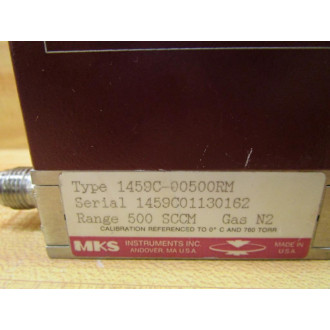 MKS 1459C-00500RM Mass Flow Controller 1459C00500RM - Used