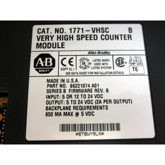 Allen Bradley 1771-VHSC Module 1771VHSC Ser.B  FW Rev.B - Used