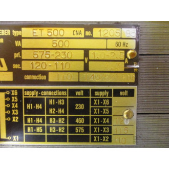 Rathgeber ET 500 Transformer ET500 - Used