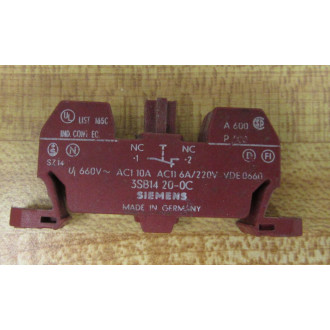 Siemens 3SB1-420-0C Contact Block Base 3SB1420OC - Used
