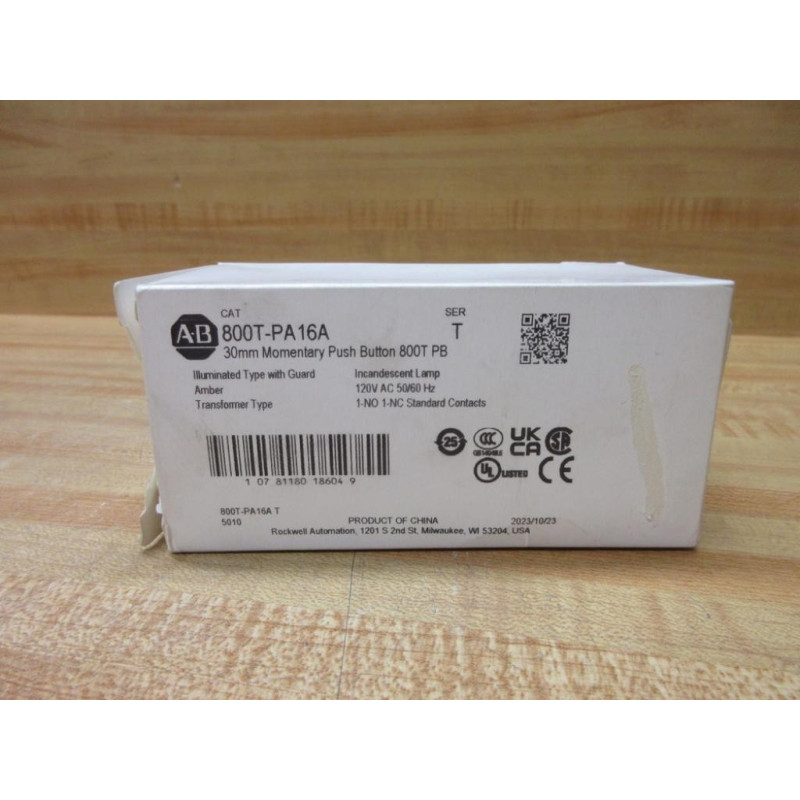 Allen Bradley 800T-PA16A Push Button 800TPA16A EMPTY BOX ONLY!