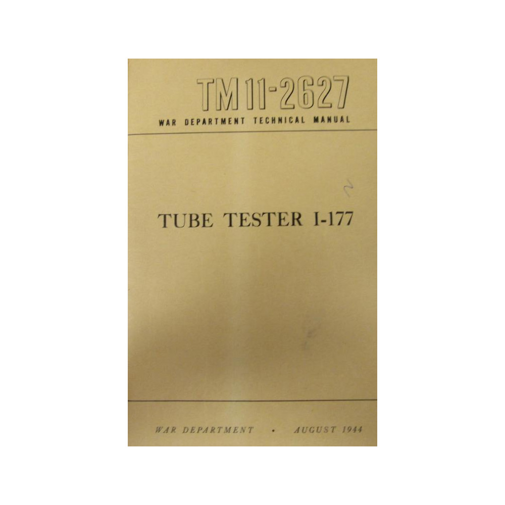 War Department TM11-2627 Manual Circa August 1944 - Used