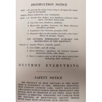 War Department TM11-2627 Manual Circa August 1944 - Used