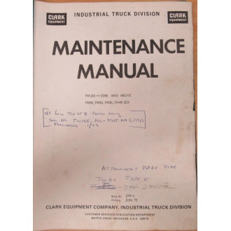 Clark Equipment 279-1 Manual 2791 - Used