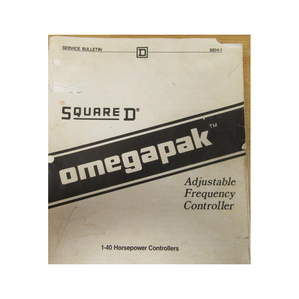 Square D 8804-1 Manual 88041 - Used