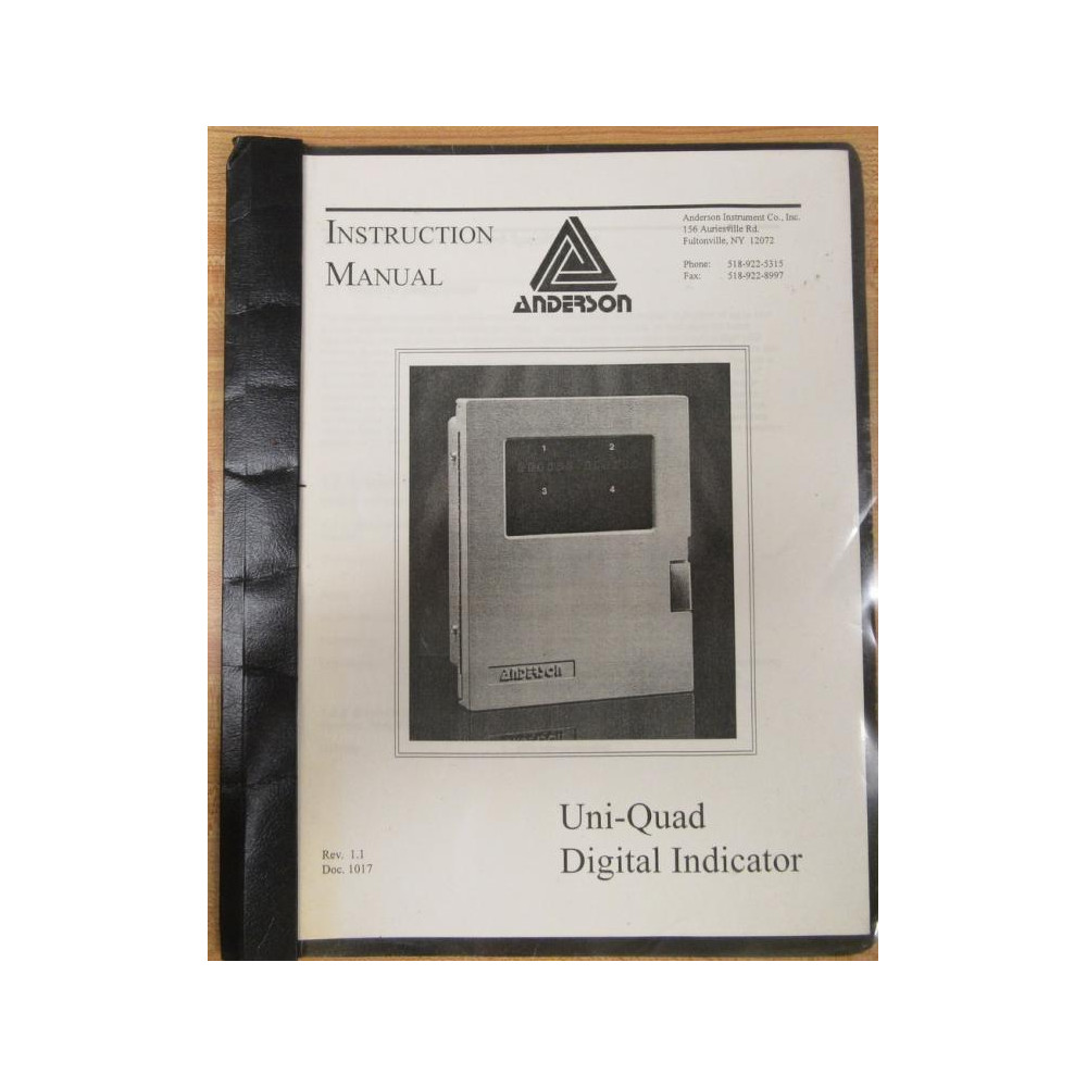 Anderson 1.1 1017 Manual 111017 - Used