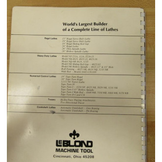 LeBlond 3903-3 (5C) 178 Manual 390335C178 - Used