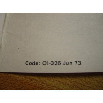 Clark OI-326 Operator Instructions OI326 - New No Box