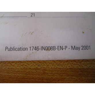 Allen Bradley 40071-085-01 SLC 500 Installation Instructions 40071-085-01(B) - Used