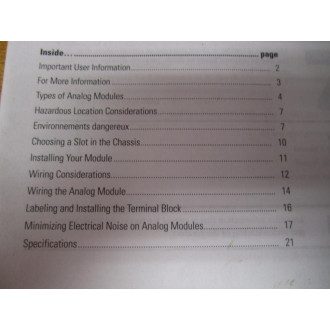 Allen Bradley 40071-085-01 SLC 500 Installation Instructions 40071-085-01(B) - Used