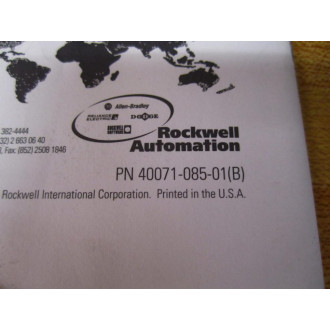Allen Bradley 40071-085-01 SLC 500 Installation Instructions 40071-085-01(B) - Used