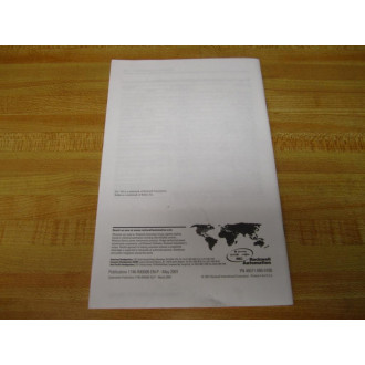Allen Bradley 40071-085-01 SLC 500 Installation Instructions 40071-085-01(B) - Used