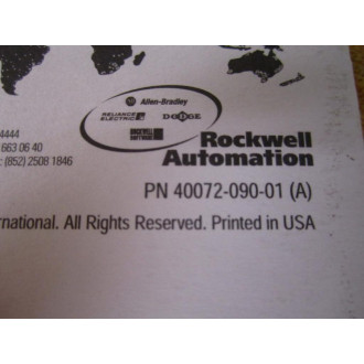 Allen Bradley 40072-090-01 SLC Modular Processors Installation (A) - Used
