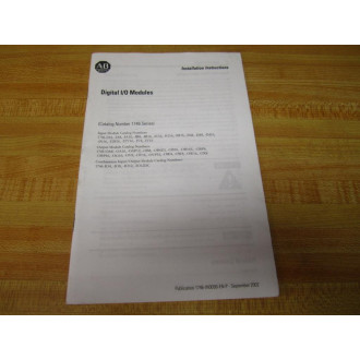 Allen Bradley 40071-079-01 (2) Digital IO Modules Installation Instructions - Used