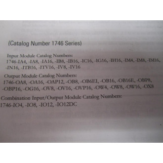 Allen Bradley 40071-079-01 (2) Digital IO Modules Installation Instructions - Used