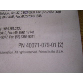Allen Bradley 40071-079-01 (2) Digital IO Modules Installation Instructions - Used