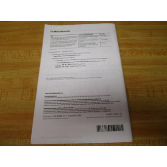 Allen Bradley 40071-079-01 (2) Digital IO Modules Installation Instructions - Used