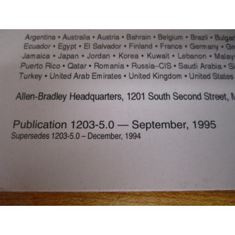 Allen Bradley 74001-001-01 Reference Manual 7400100101 74001-001-01 (B) - Used