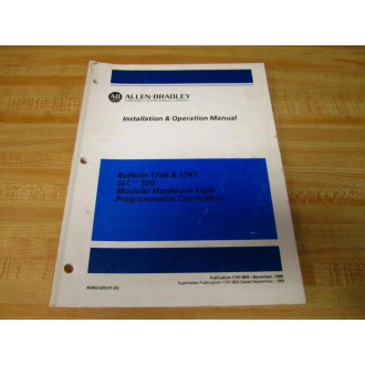 Allen Bradley 60063-025-01 SLC500 Manual 6006302501 60063-025-01(D) - Used