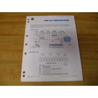 Allen Bradley 188747 Quick Start Guide For 1336 Plus II 188747 (05) - Used