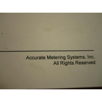 Accurate Metering IM-IZMS-0297 InstallationOperation IMIZMS0297 - Used