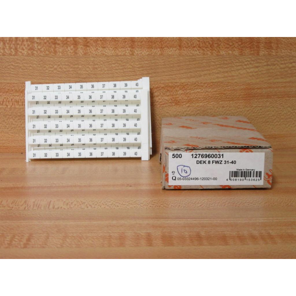 Weidmuller 1276960031 Terminal Marker (Pack of 10)