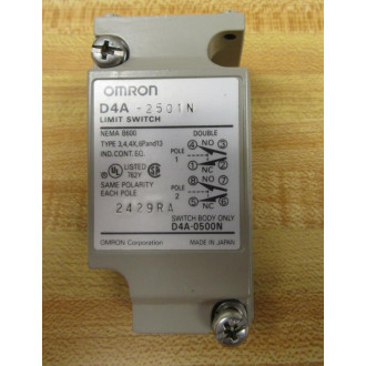 Omron D4A-0500N Limit Switch Body D4A0500N - New No Box