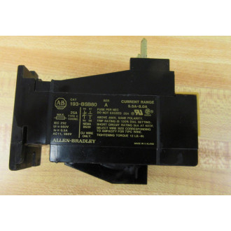 Allen Bradley 193-BSB-80 Overload Relay 193BSB80 5.5-8.0A Series A