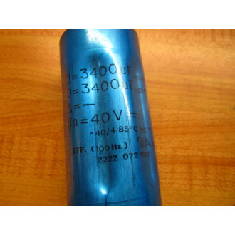 2222 072 17342 Capacitor 3400 uF 40 V DC - Used