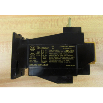 Allen Bradley 193-BSB-42 Overload Relay 193BSB42 Series A