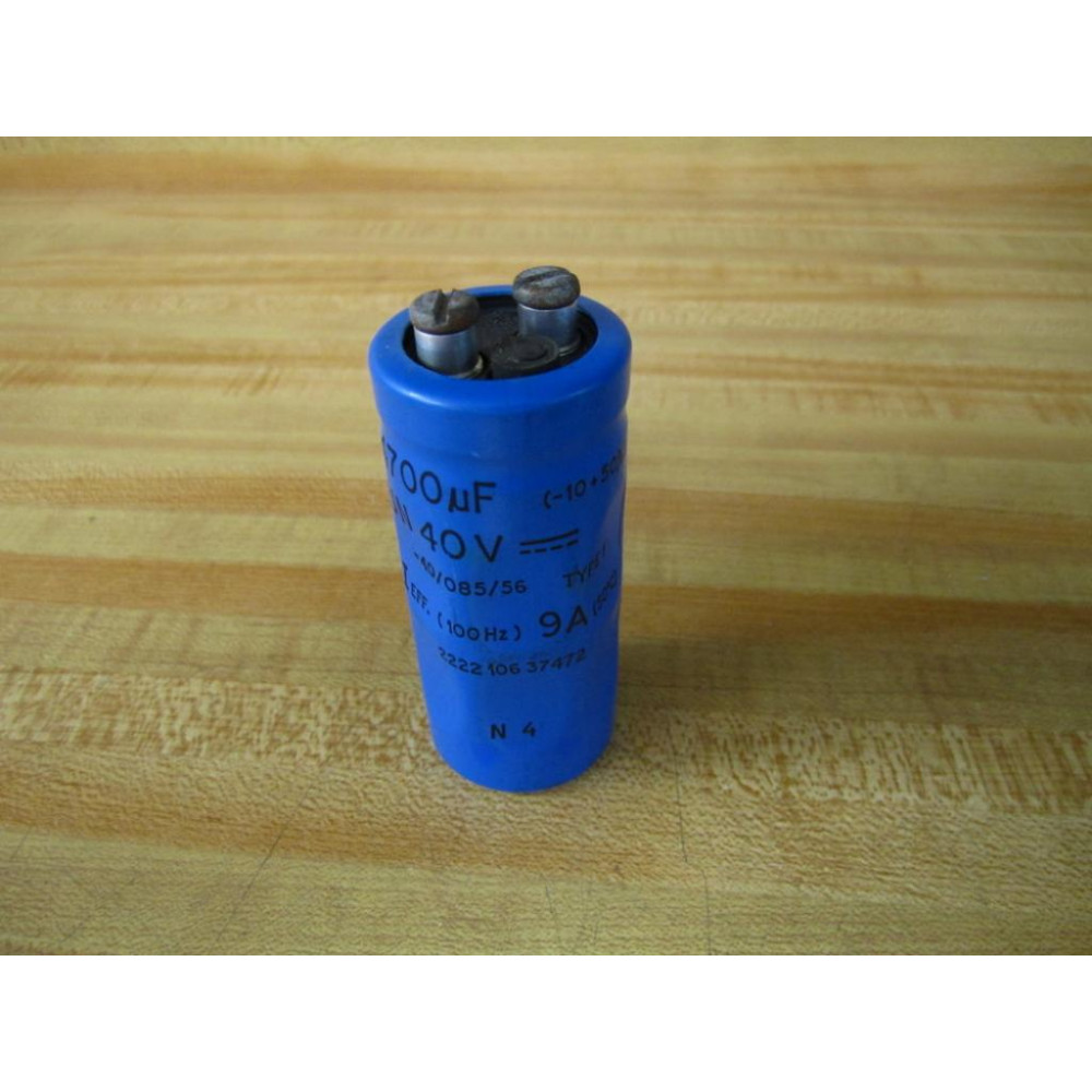 Philips 2222-106-37472 Capacitor N4 4700 uF 40 V DC - Used