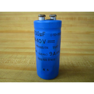 Philips 2222-106-37472 Capacitor N4 4700 uF 40 V DC - Used