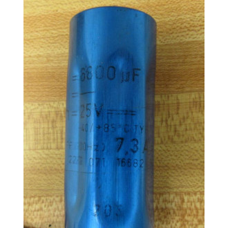 Clarostat 6800UF Capacitor Un25V EFF 100Hz 7.3A - Used