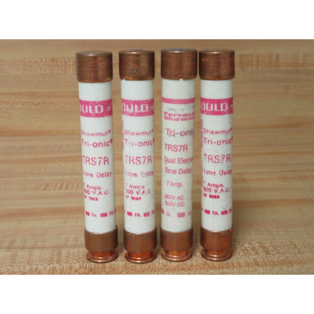 Gould Shawmut Ferraz TRS7R Fuse Cross Ref 4YZK7 (Pack of 4) - New No Box