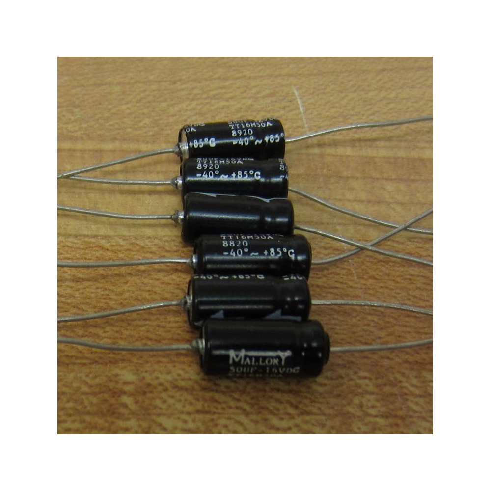 Mallory TT16M50A Capacitor 50 UF-16 VDC (Pack of 6) - New No Box