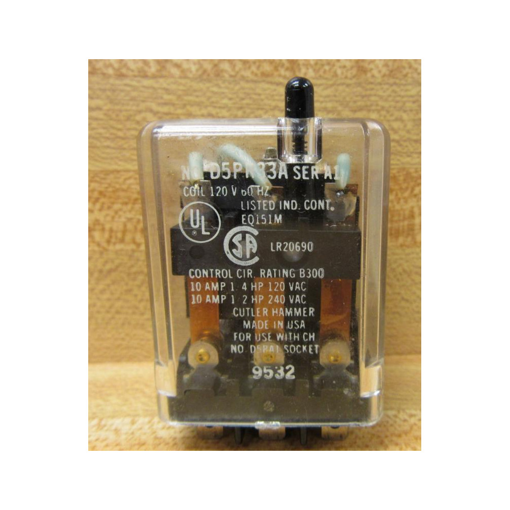 Cutler Hammer D5PR33A Relay - New No Box