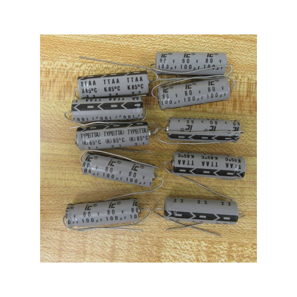 Illinois Capacitor TTAA IC Capacitor 100UF 80V (Pack of 10) - New No Box