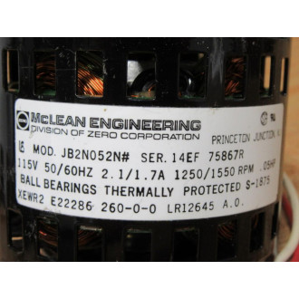 Mclean Engineering JB2N052N Motor - New No Box