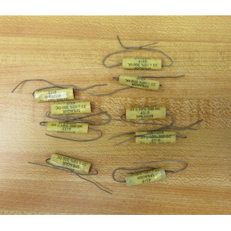Sprague 431P Capacitor .33 ± 10% 200DC (Pack of 9) - New No Box