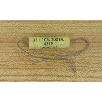 Sprague 431P Capacitor .33 ± 10% 200DC (Pack of 9) - New No Box
