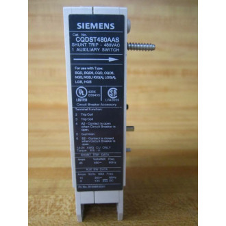 Siemens CQDST480AAS Shunt Trip & Aux.Switch Combo - New No Box