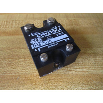 Crydom D4875-10 Solid State Relay D487510 3.5-26VDC Input - Used