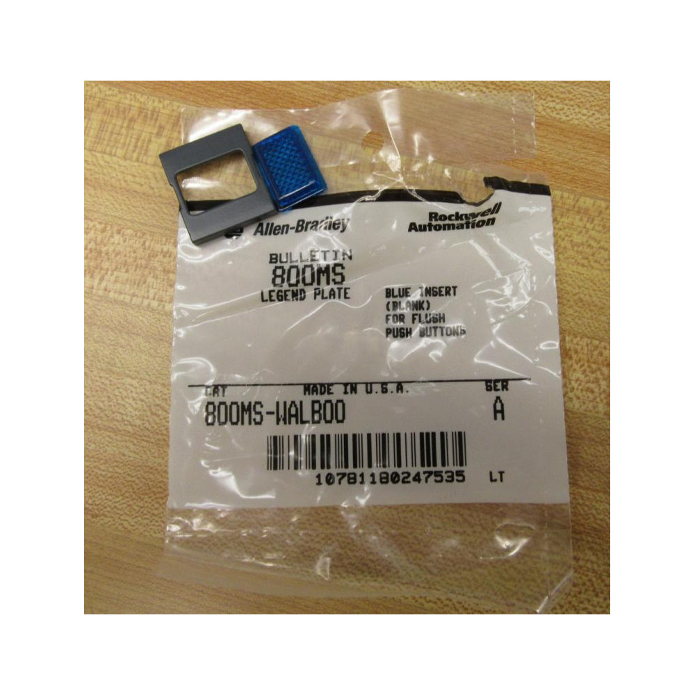 Allen Bradley 800MS-WALB00 Legend Plate 800MSWALB00