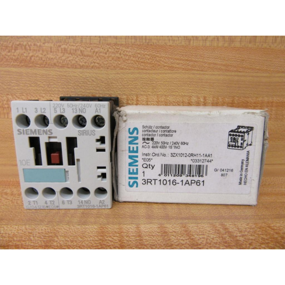 Siemens 3RT1016-1AP61 Contactor 3RT10161AP61