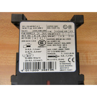 Siemens 3RT1016-1AP61 Contactor 3RT10161AP61